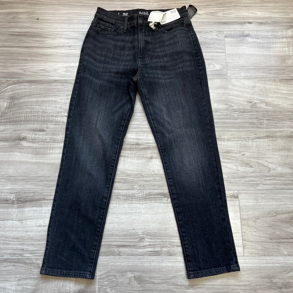 a.n.a a New approach Women's Straight Leg Blackout Jeans Size 2
